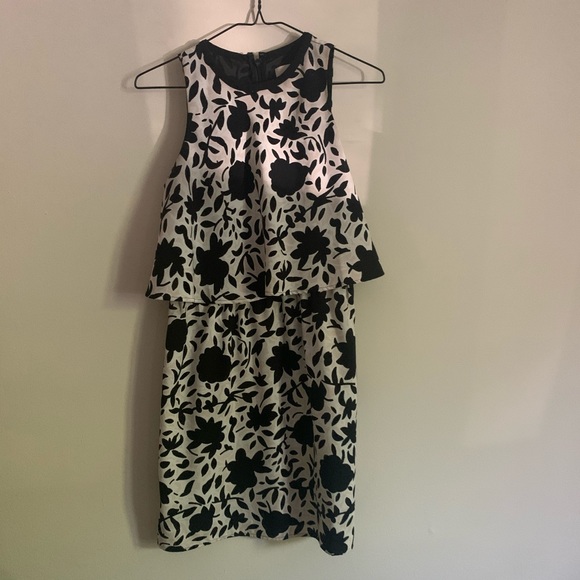 2/$25 Loft black and white floral dress - Picture 2 of 3